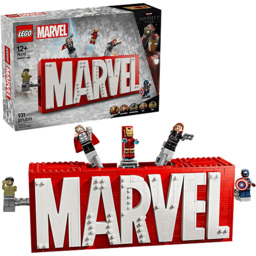 Klocki LEGO Logo Marvel z minifigurkami (76313)