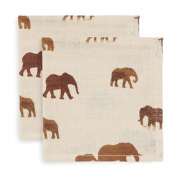 Jollein 2 otulacze niemowlęce Hydrophilic 115x115 cm Słonie
