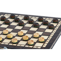 Szachy + Warcaby Małe (35X35Cm) Czereśniowe Sunrise Chess