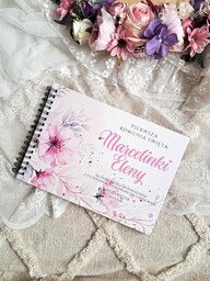 Komunijny album RÓŻOWE KWIATY, pamiątka komunii, prezent