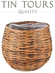 OKRĄGŁY KOSZ Z RATTANU 28x28x25 cm