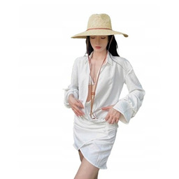 Zestaw Trzyczęściowy Strój Kąpielowy Sukienka Pareo Koszula Komplet