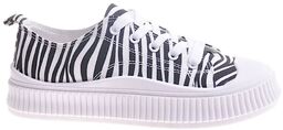 Wiązane trampki creepersy Zebra wielokolorowe