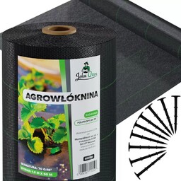 Agrowłóknina czarna 70g/m 1,6x50m + 50 Szpilek AGR-13
