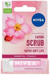 NIVEA Pomadka - Peeling do ust Dzika Róża