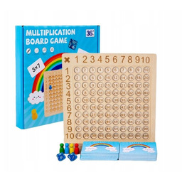 TABLICZKA MNOŻENIA GRA DREWNIANA MONTESSORI DZIECI GRA EDUKACYJNA
