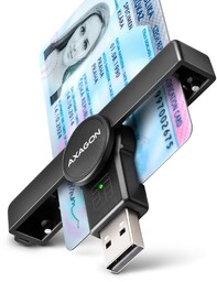 Axagon CRE-SMPA Czytnik kart identyfikacyjnych PocketReader USB-A