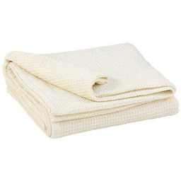 Bawełniany koc do jogi Bodhi Wafle - ecru