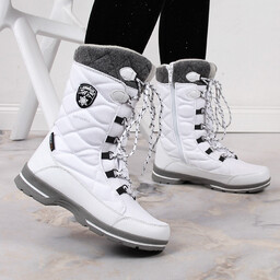 Śniegowce damskie wodoodporne zimowe białe American Club SN08