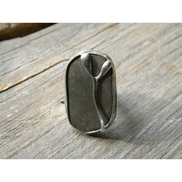 Pakamera Piryt z gałązką - pierścień / sygnet