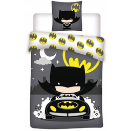 Dwustronna Pościel Batman Batmobil 140x200 Biobawełna Bawełna Organiczna