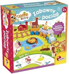 Lisciani Carotina Baby Zabawny pociąg, gra edukacyjna, alfabet,