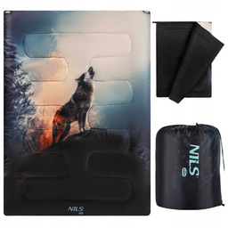 Śpiwór Turystyczny Ciepły Kempingowy Dwuosobowy 3w1 Z Pokrowcem