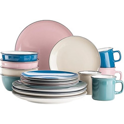 MÄSER Maila, kolorowy zestaw naczyń ceramicznych w stylu