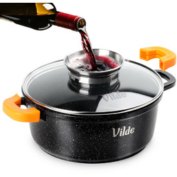 Garnek granitowy ze szklaną pokrywką TERRUNA AROMA 20