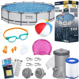 Basen Bestway 427x84 Ogrodowy Stelażowy 56595 11w1