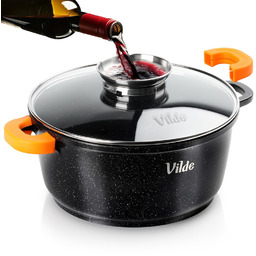 Garnek granitowy ze szklaną pokrywką TERRUNA AROMA 24