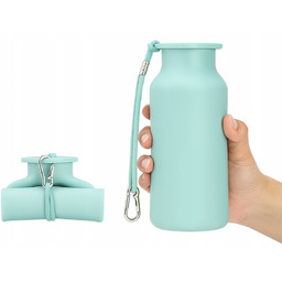 LEKKI BIDON NA WODĘ 600 ml SKŁADANA BUTELKA