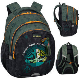 Plecak szkolny dla chłopca, Star Wars Mandalorian, zielony,