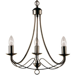 Searchlight Żyrandol Maypole, możliwość ściemniania, brązowy / mosiężny,