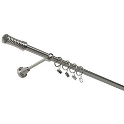 Karnisz pojedynczy 19 mm efekt stali 240 cm