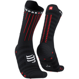 COMPRESSPORT Skarpetki rowerowe AERO SOCKS black/red