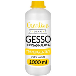 Gesso akrylowe bezbarwne podkład malarski grunt primer