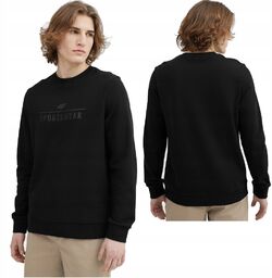 Bawełniana bluza dresowa 4F M692 czarny Bluza dresowa