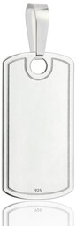 Srebrny Nieśmiertelnik Zawieszka pr 925