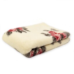 Kampol Kołdra wełniana z merynosa 140x200 Rosso kremowa