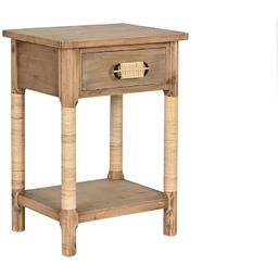 Home ESPRIT Naturalny stolik nocny Jasnobrązowy Świerk Lina