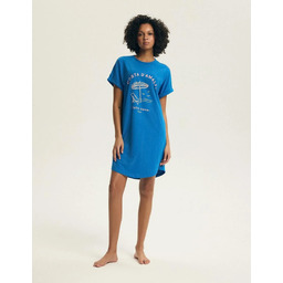 Koszula nocna Edris 44477 Niebieska Xl Niebieski