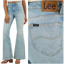 Lee HIGH RISE FLARE wysokie damskie spodnie jeansowe
