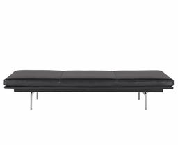 Muuto OUTLINE Leżanka 200 cm Skóra Czarna /