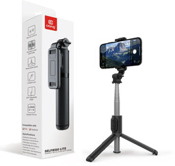 Crong SelfieGo Lite Kompaktowy selfie stick Bluetooth tripod