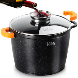 Garnek granitowy ze szklaną pokrywką TERRUNA AROMA 24