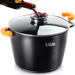 Garnek granitowy ze szklaną pokrywką TERRUNA AROMA 28