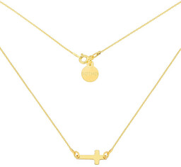 Złoty naszyjnik z malutkim krzyżykiem