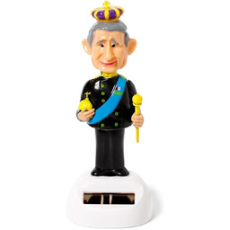 Puckator LTD. King Charles solarna figurka króla czarna/żółta/niebieska,