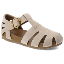 Artiker Sandały damskie, cholewka ze skóry naturalnej zamszowej