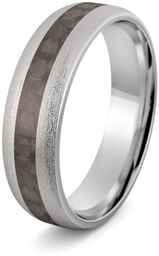 Obrączka męska z włóknem węglowym CARBON - Ag-532