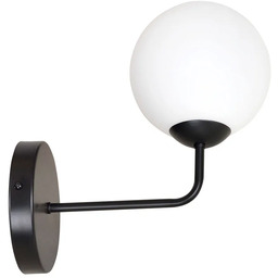 Lumes Czarny kinkiet ze szklanym kloszem - D0073