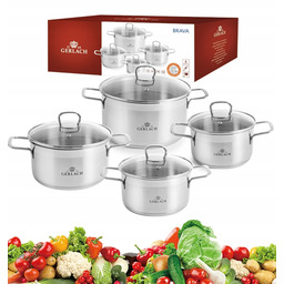 Gerlach Brava Komplet 8 El Z Pokrywkami Indukcja