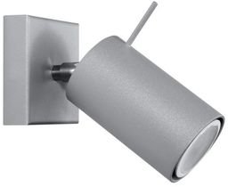 Kinkiet RING jedno punktowy Stal kolor szary 40W,