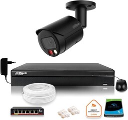 Dahua Zestaw monitoringu IP 4MPx 2K kamera czarna