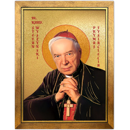 Obraz złocony w ramie, Błogosławiony Kardynał Stefan Wyszyński