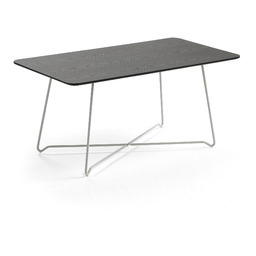 Stolik kawowy IRIS, prostokątny, 510 mm, biały, dąb