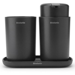 BRABANTIA Zestaw akcesoriów łazienkowych ReNew Ciemnoszary