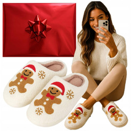 Kapcie świąteczne Gotowy Prezent Na Mikolajki damskie