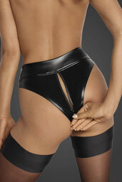 Noir Handmade F260 Powerwetlook Waisted Panties with 2